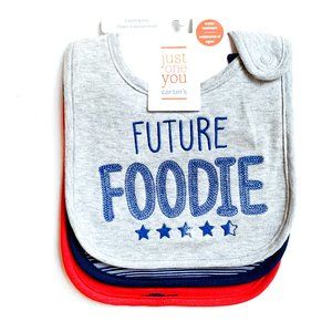 carter's "foodie" and aligator bibs 3 pack